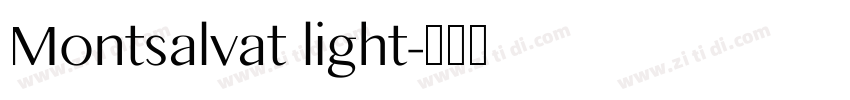 Montsalvat light字体转换